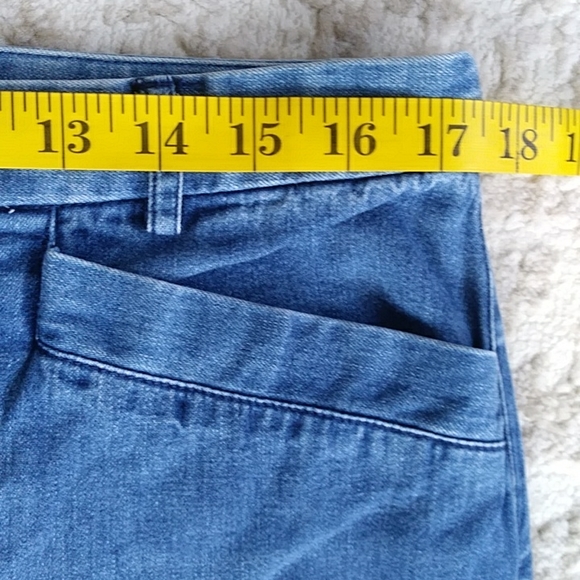 Talbots Distressed Whiskering Cotton Jeans 16 Blue - Picture 9 of 11